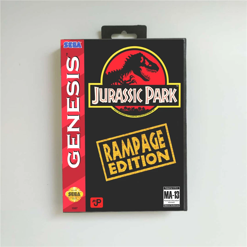 Игра Парк Юрского периода Rampage Edition Крышка США с розничной коробкой 16 бит MD