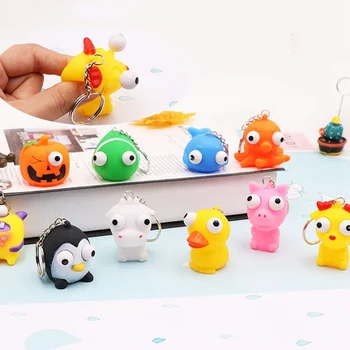 

1Pc Soft Squeeze Antistress Toy Out Eyes Doll Novelty Stress Relief Venting Keychain Joking Decompression Squishy Toy