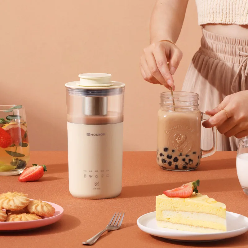 Mini Milk Tea Mug Maker Iced Tea Maker and Iced Coffee Maker Stainless Steel Straw Portable Size Multi-Purpose Electric Milk Foam Maker Espresso