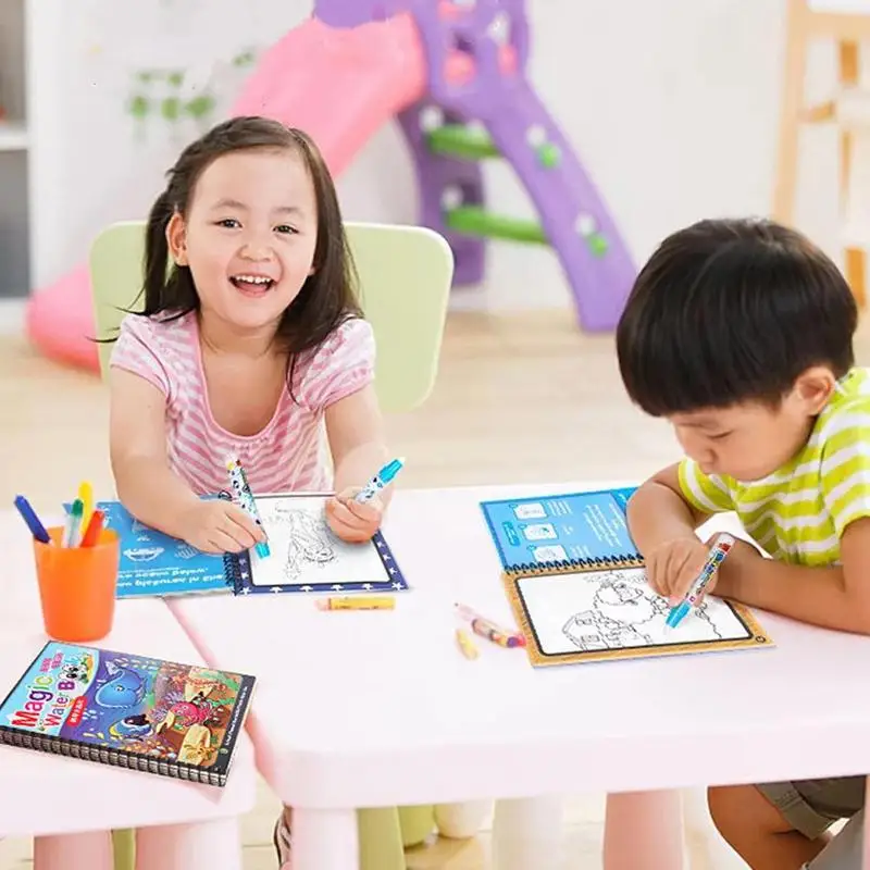 Раскраска книга каракули и волшебная ручка картина волшебная доска для рисования водой детские игрушки подарок на день рождения раскраска книги для детей