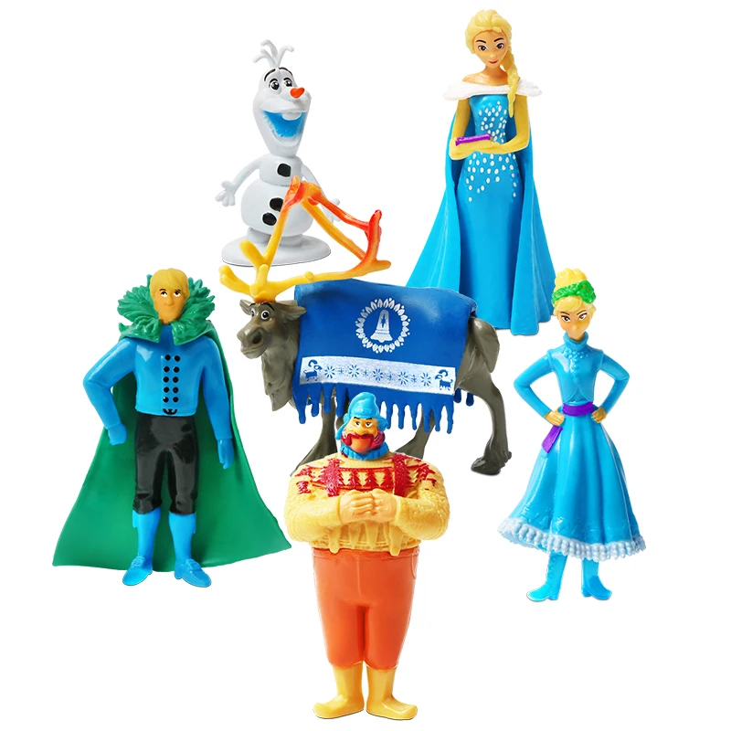 6 шт./компл. Frozen2 Снежная королева Эльза Анна ПВХ Фигурки Олаф Кристоф Свен аниме