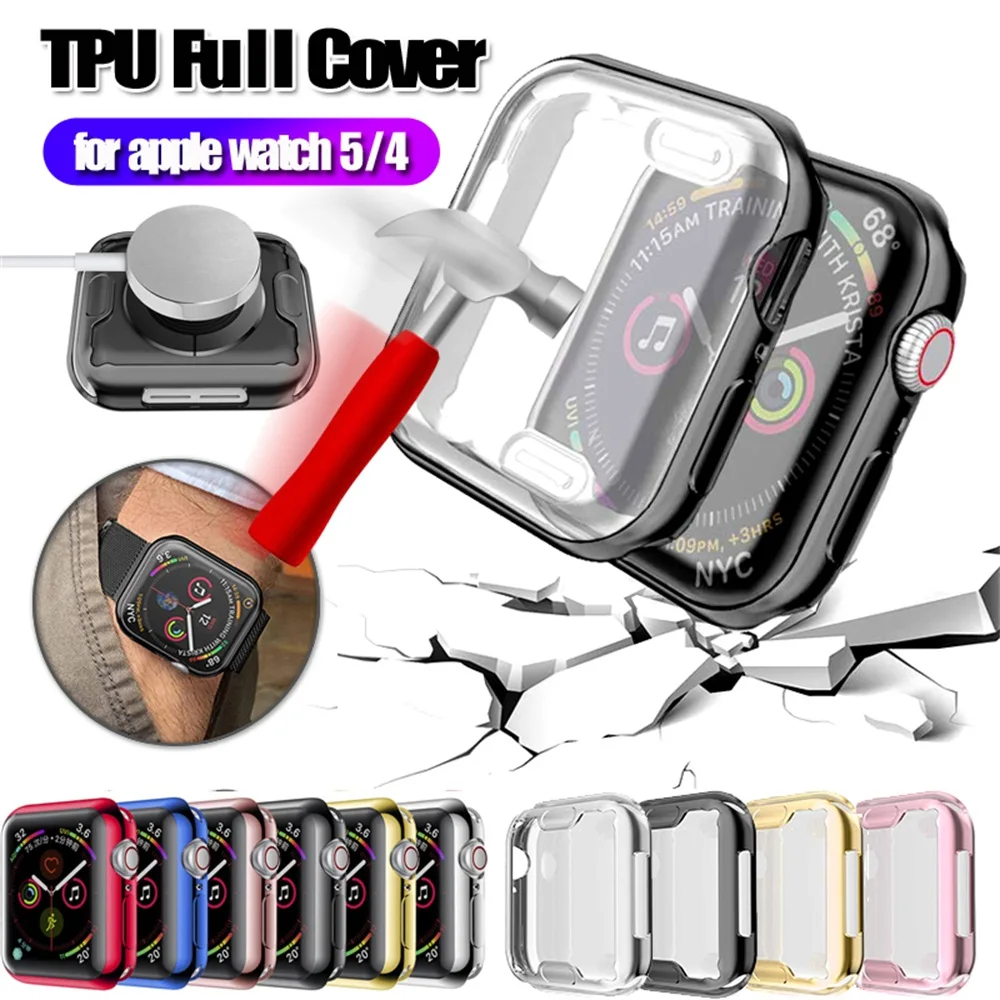 Защитный экран для Apple Watch 5/4 мягкий чехол с гальваническим покрытием из ТПУ iWatch