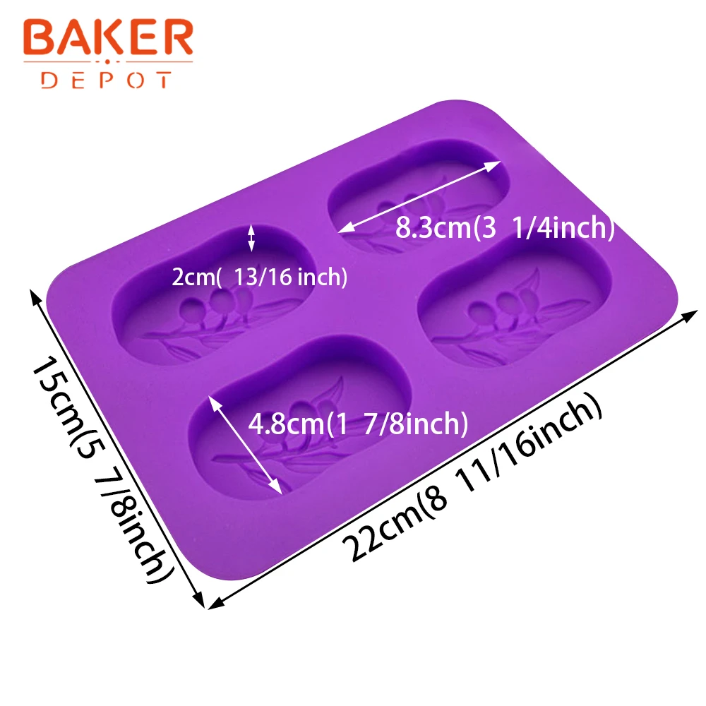 BAKER DEPOT силиконовая форма для мыла цветок торт Кондитерская выпечка инструмент для пудинга и желе плесень 4 полости мыло ручной работы Полимерная форма