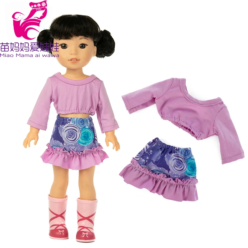 Платье с единорогом для 14,5 Дюймов, кукла Wellie Wishers Camille Ashlyn Kendall Emerson, одежда 38 см, 40 см, кукла Шэрон, платье, подарок для девочки - Цвет: A14