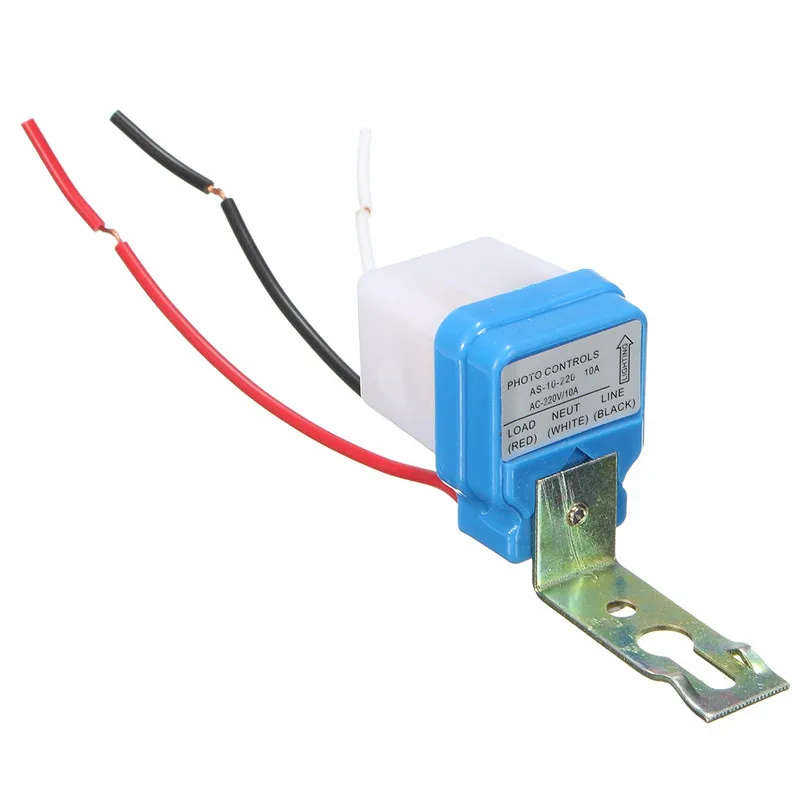 DC//AC 220V Auto On Off Light Switch Photo Control Sensor 50-60Hz 10A RainproofFO