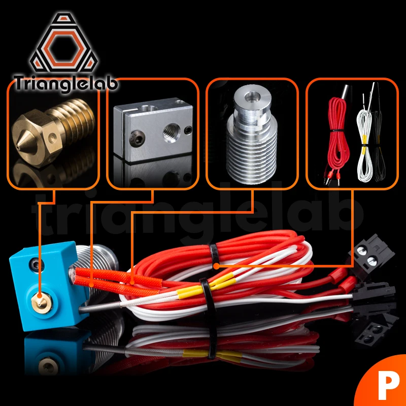 Сборный блок TriangleLAB V6 Hotend для PRUSA i3 MK3 MK3S MK2/2 5|Детали и аксессуары 3D-принтеров| |