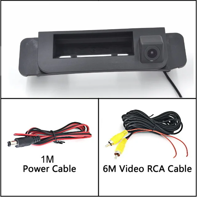 Wire n Camera Для Mercedes Benz cla Class C Class ручка багажника камера заднего вида резервная парковочная камера ночного видения HD - Название цвета: Wire n Camera