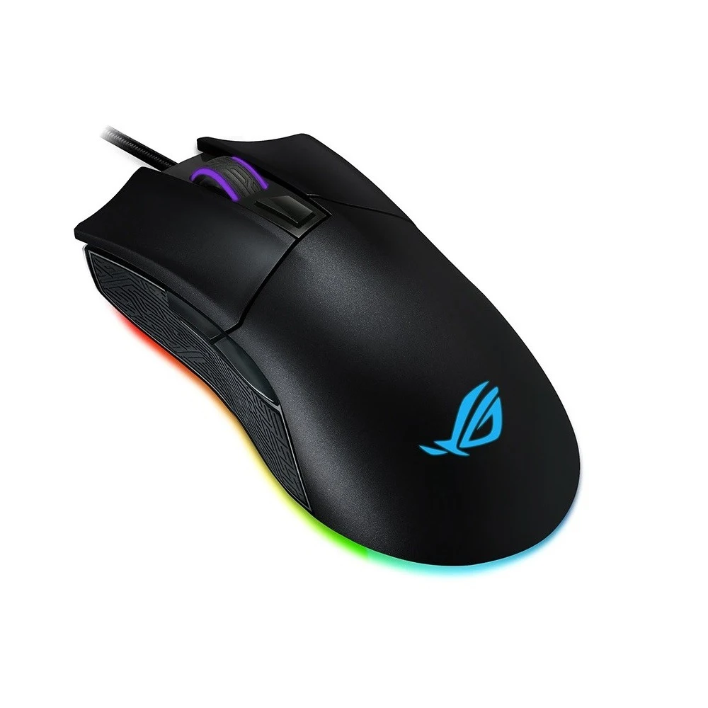 Мышь ASUS ROG Gladius II Origin bulk оптическая, проводная, 12000 dpi, USB, подсветка, цвет: черный