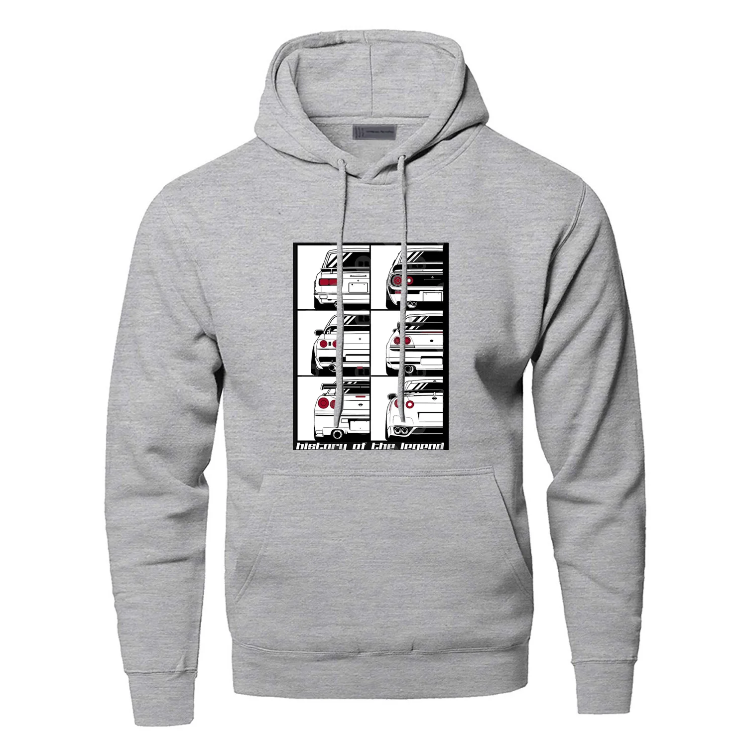 Novelty GTR Car Hoodies Men Cartoon Funny Skyline Graphic Hooded Sweatshirts Hoodie Streetwear Print Harajuku Workout Sportswear