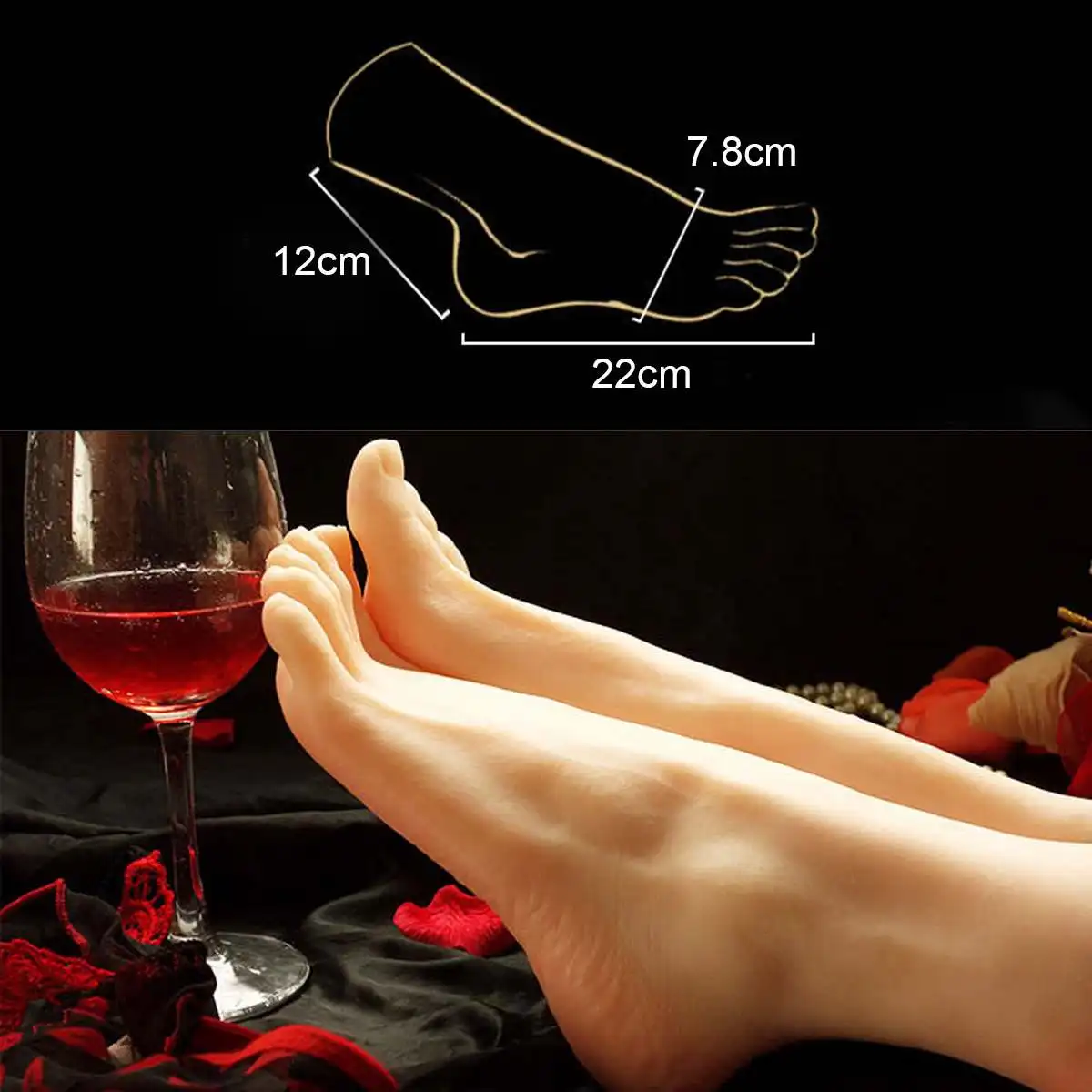 1pcs Lifelike Silicone Female Legs Foot Mannequin Shoes Socks Display