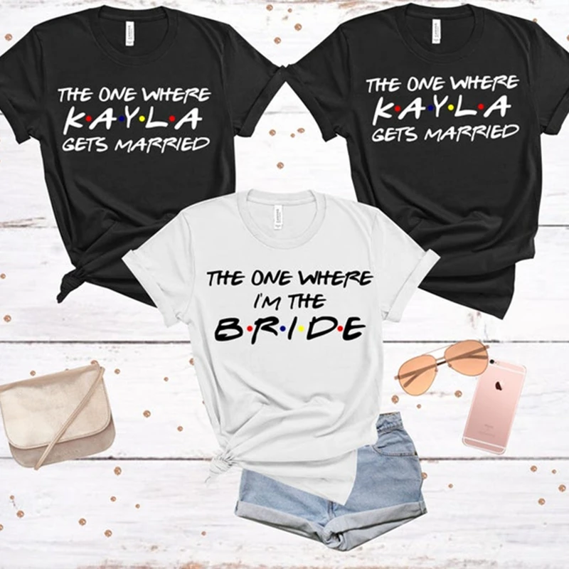 

Bride Squad|Bride & bridesmaid Personalised bachelorette tops|Simplicity graphic tee|party In the summer leisureShirts are to be