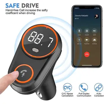 

C43 Dual Usb 4.8A Car Charger U Disk Lossless Music Rotary Cover Mp3 Player