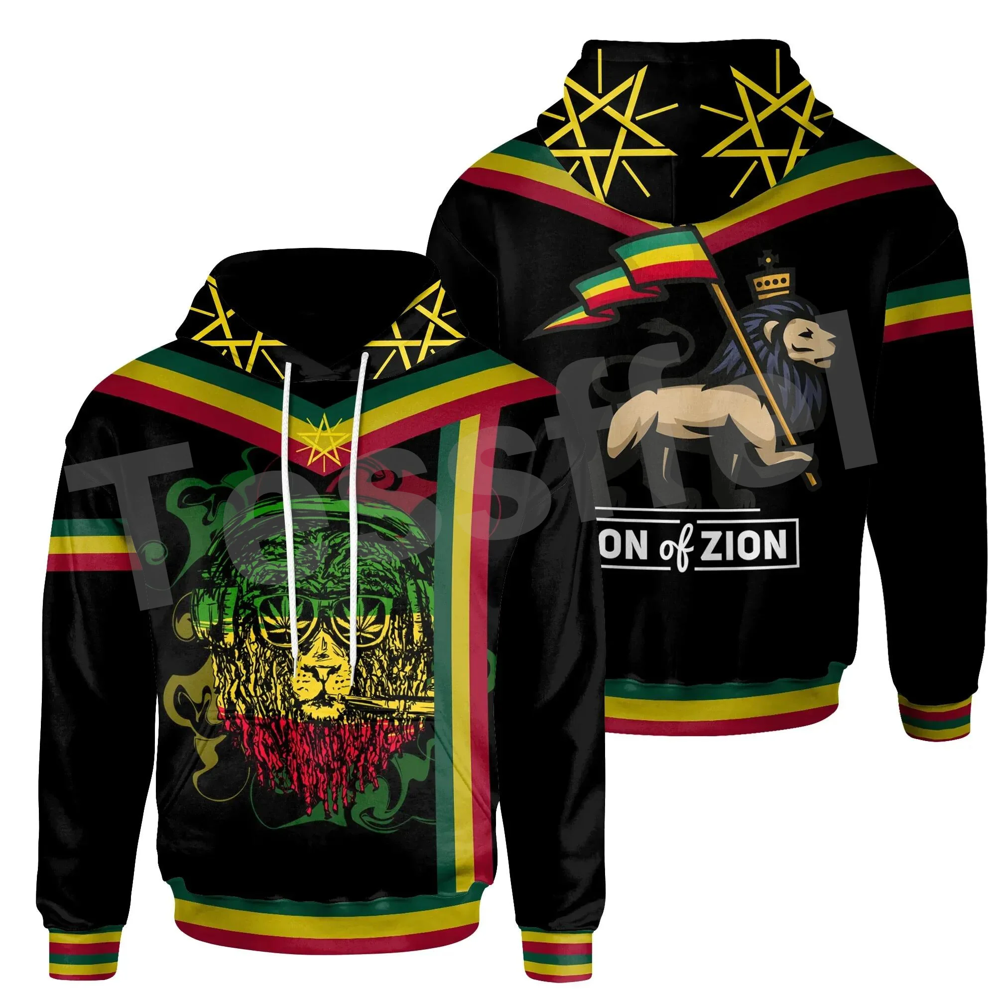 Tessffel Newest Ethiopia County Flag Africa Native Tribe Lion Long Sleeves Tracksuit 3DPrint Men/Women Harajuku Funny Hoodies 13 customized newest women sweater dress long sleeve hoodie dress autumn winter casual slim sweater hoodies dress