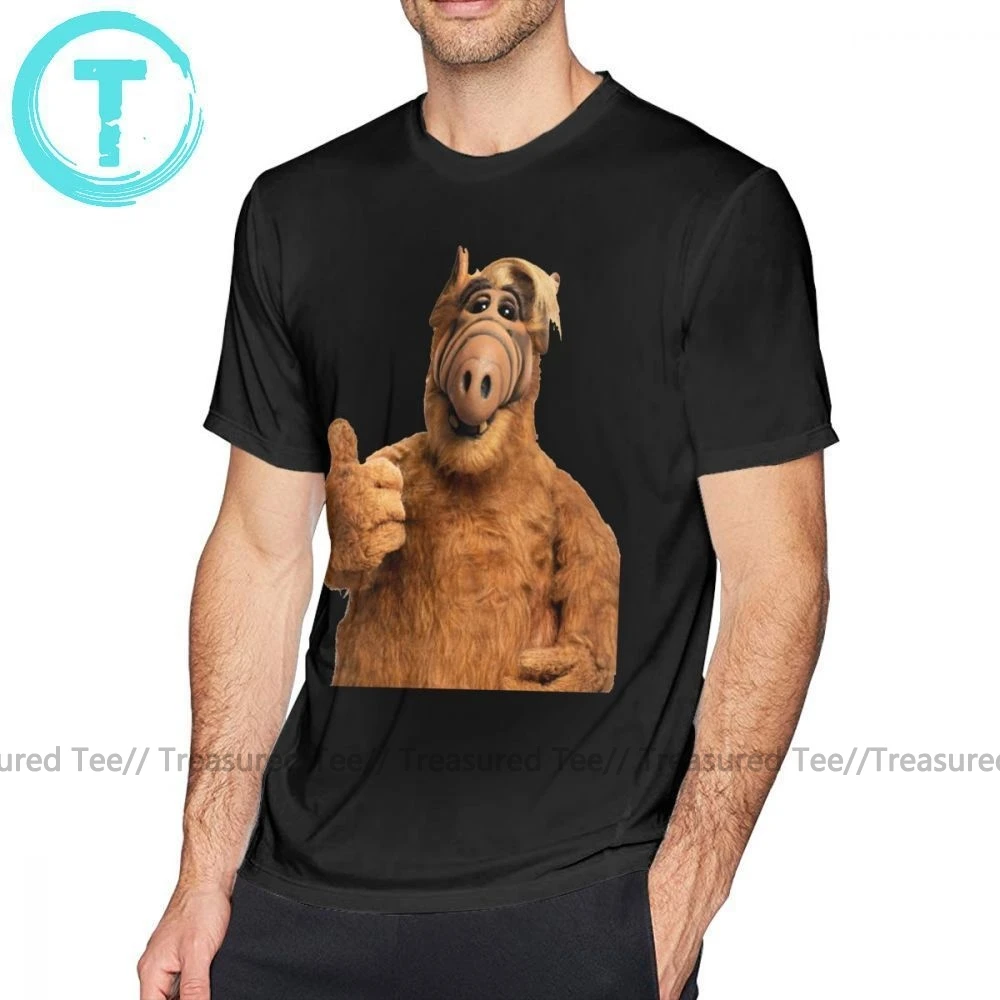 Alf футболка Футболка мужская 5x милые с коротким рукавом принтом Модные 100