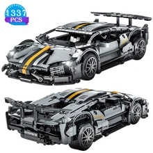 MOC 1337 pièces Expert technique Super vitesse Champions voiture modèle course véhicule blocs de construction briques bricolage Tech jouets pour les garçons