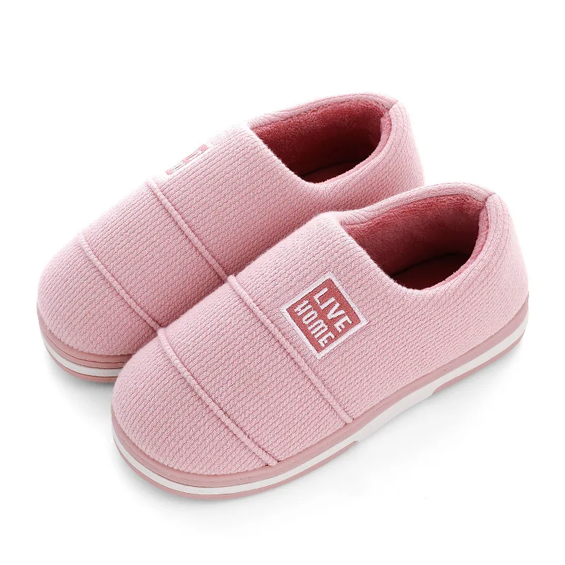 rubber red shoes Женские домашние тапочки; теплые плюшевые домашние хлопковые тапочки для влюбленных; зимняя обувь на мягкой подошве; женские и мужские тапочки; SH10292 - Цвет: rubber red shoes