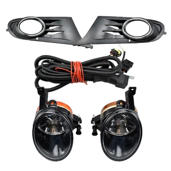 

1pair For Golf 6 MK6 TDI 2010 2011 2012 2013 2014 Front Fog Light Lamp Lower Grilles Cover Cable Harness Wire Headlights