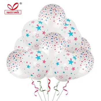 

12inch America Independence Day Ballon Five-pointed Star Latex Balloon Helium Balloon America Independence Day Party Decoration