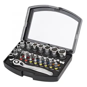 

tire repair 28pcs Portable Mini Precise Ratchet Wrench Sleeve Set Practical Tool Kit car tools