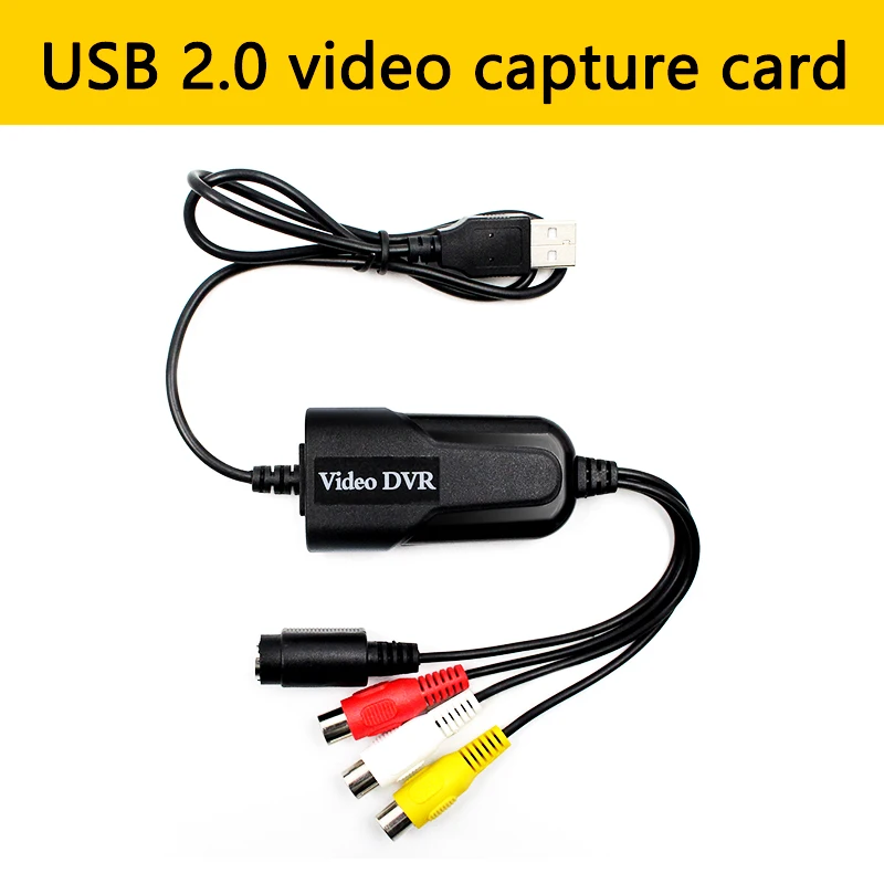 USB C 2.0 Audio Video Capture 4 Channel Video TV DVD VHS VCR USB Capture  Card Adapter Driver-free Digital Converter For PC