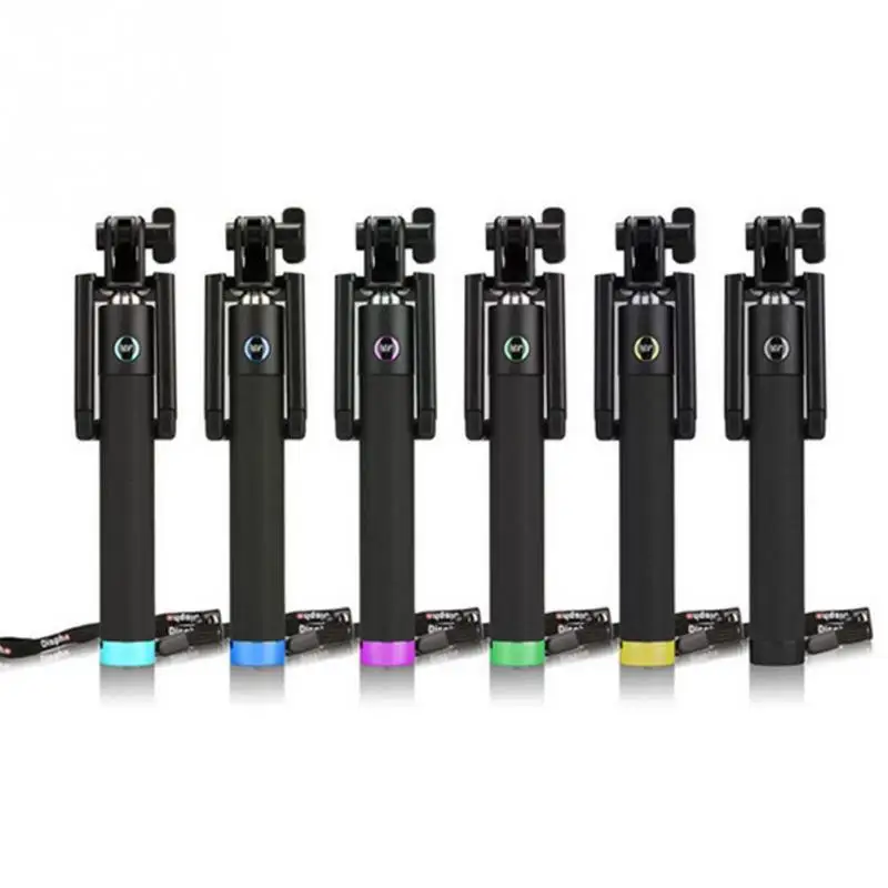 

360 degree Selfie Stick 3.5mm Cable Remote Control Self-portrait Monopod Extendable Selfie Handheld Stick for iPhone Android