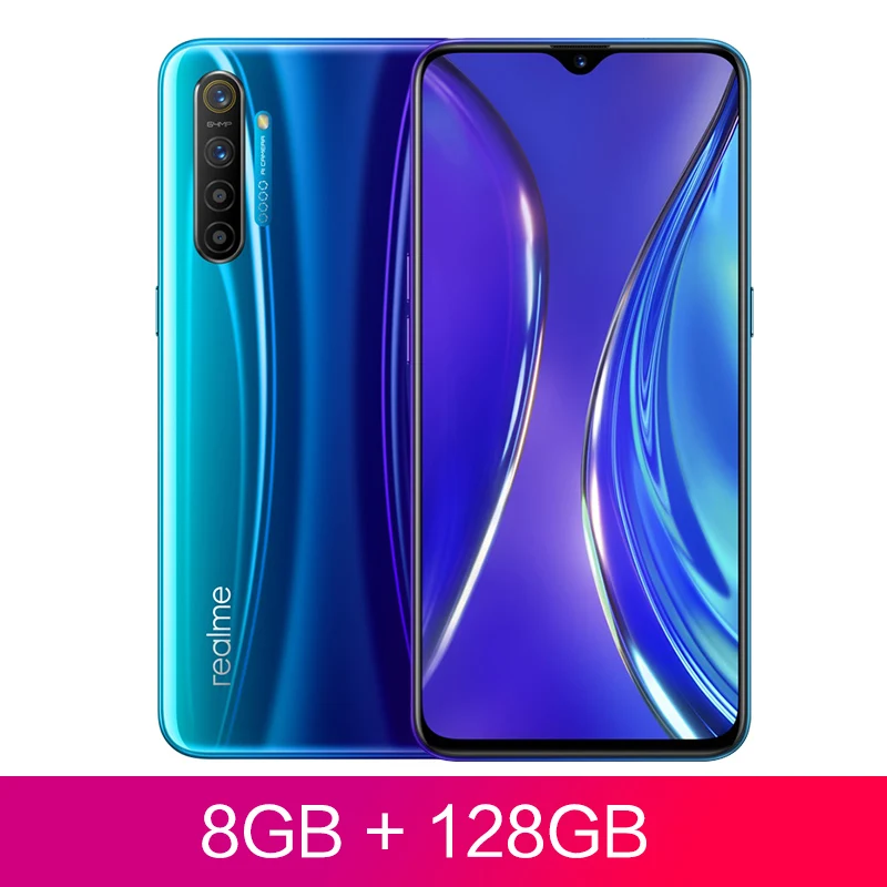 Blue Realme X2 X 2 NFC 8 Гб 128 ГБ 6,4 дюйма мобильный телефон Snapdragon 730G 64MP Quad камера 30 Вт Быстрая зарядка Amoled экран мобильный телефон - Цвет: Blue