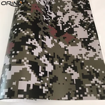 

PVC Self-Adhesive Army Green Car Wrap Sticker Foil With Air Release Black Green Camouflage Vinyl DIY Styling Car Wrapping Decal