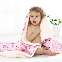 70X102 см детское одеяло для новорожденных хлопок овчина утолщение ковер зима мультфильм короткий плюш пеленать малыша постельные принадлежности одеяло s