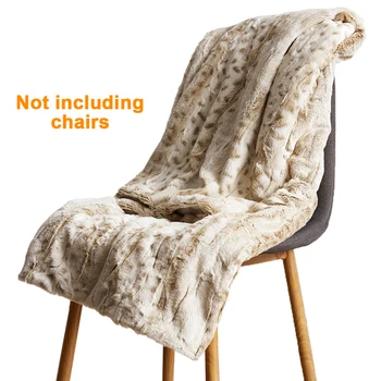 

Reversible Outdoor Travel Faux Fur Throw Blanket Cozy Warm Couch Living Room Super Soft Office Animal Print Lightweight Fluffy