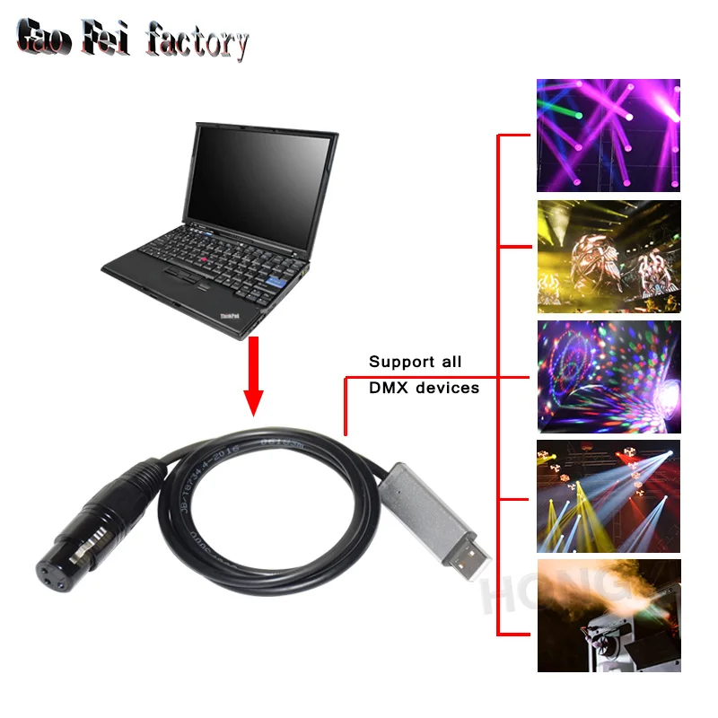 Dmx Control Cable To Usb Dmx512 Cable Stage Lighting Equipment For.