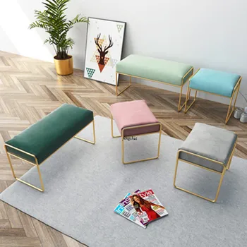 

Nordic Luxury Iron Art Dining Chair Restaurant Little Stool American Restaurant Living Room Bedroom Study Office Cafe Deco Chair