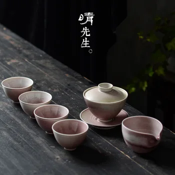 

Japanese Broadside Tureen Ceramics Infusion Of Tea Organ Household Kung Fu Tea Have Manual Fambe Three Talents Tureen Six Paper