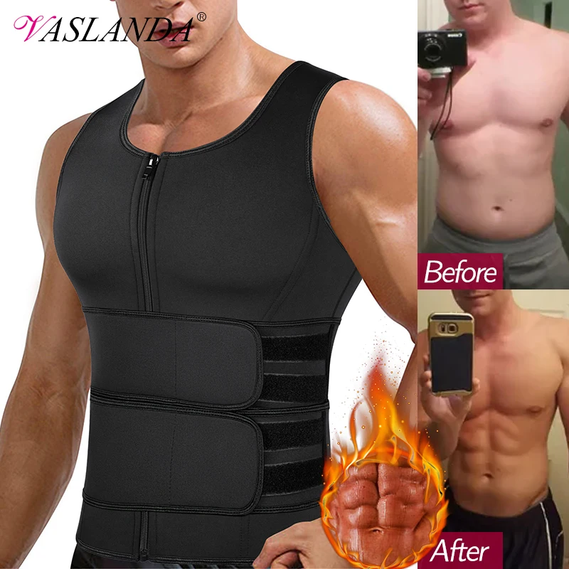 Men Compression Shirt Body Slimming Tank Top Shaper Tight Undershirt Sweat Vest 