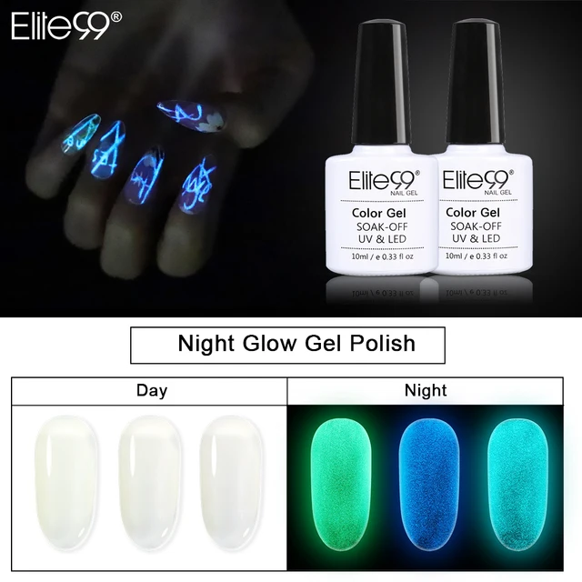 Elite99 10ml Glow In Dark Gel Lack Hybrid Nagellack Tränken Weg Von Leucht UV Gel Nagellack Semi Permanent emaille Nail art Gel