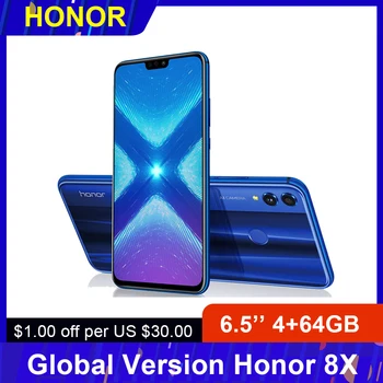 

Global Version Honor 8X Mobile Phone 6.5'' full Screen Smartphone Android 8.1 Octa Core Fingerprint ID Smartphone