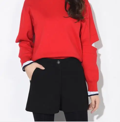 Корейский стиль, женские шорты, новые весенне-зимние милые удобные шорты с высокой талией, универсальные шорты E624
