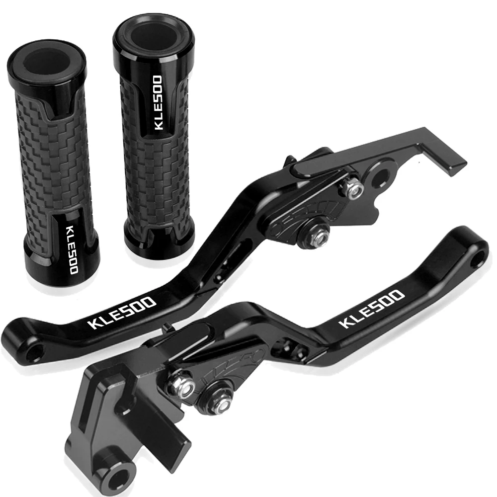 For Kawasaki KLE500 KLE 500 1991-2007 2006 2005 2004 2003 2002 2001 Handle Grips Handlebar &Motorcycles Short Brake Clutch Lever