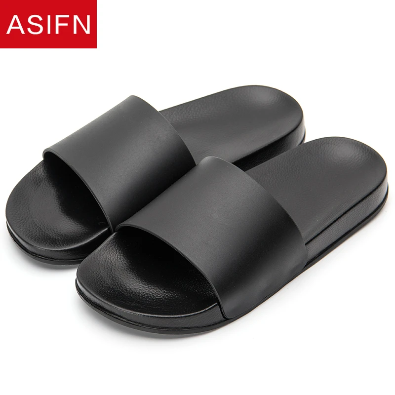 black slip on slippers womens