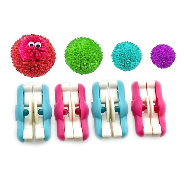 Pom-pom Maker For Fluff Ball 4pcs Needle Craft DIY Wool Knitting Craft Tool  Set Swift Yarn Fiber String Ball Wool Winder Pompom - AliExpress