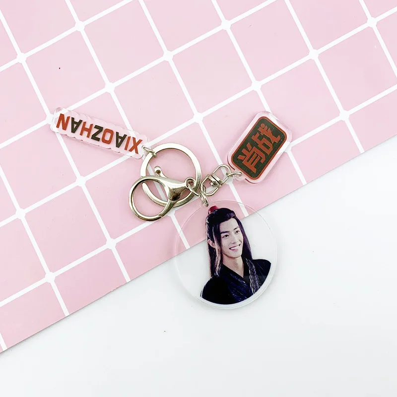 CHEN QING LING Wei WuXian Lan WangJi Xiao Zhan Wang Yibo прозрачный акриловый брелок для ключей, брелок для ключей, подвески - Цвет: Wei Wuxian
