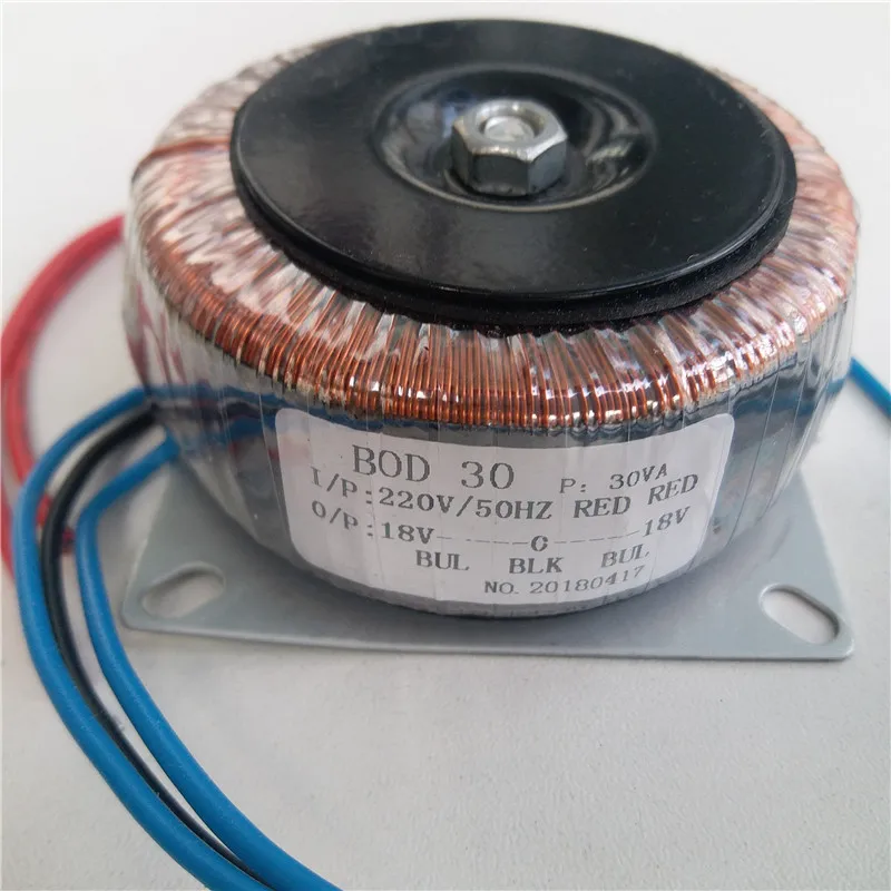 30VA 18V-0-18V Двойной 12V 15V 18V 24V 15V-12V-0-12V-15V 12V-0-12V 15V-0-15V 220V медь пользовательские тороидальный трансформатор 30VA блок питания - Цвет: 30VA 18V-0-18V