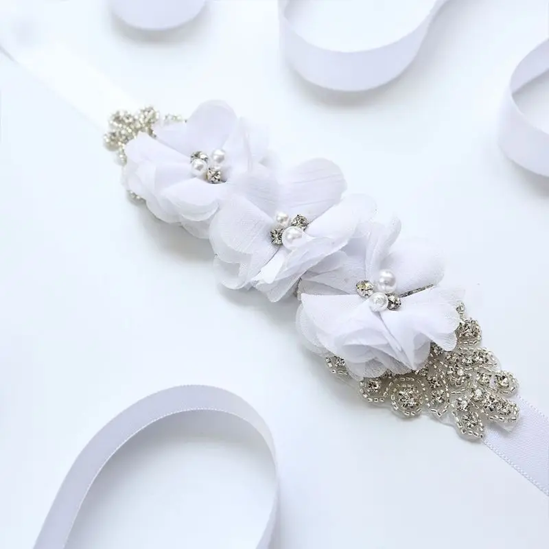 270x2 см женский элегантный три цветок створки горный хрусталь бисерный пояс Свадебная лента широкий пояс свадебное платье пояс