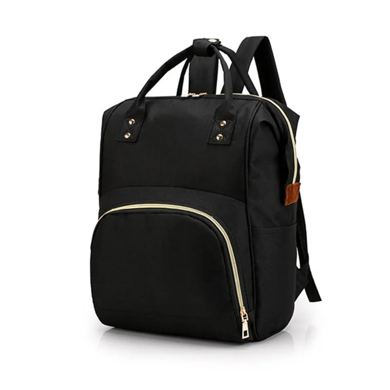 Модный подгузник для беременных, большая сумка для кормления, рюкзак для путешествий, дизайнерская коляска, Детская сумка для ухода за ребенком, подгузник - Цвет: Black