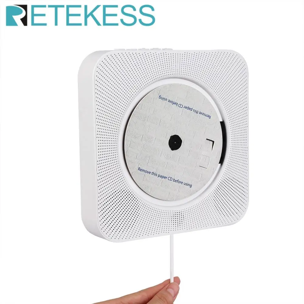 Retekess TR609 настенный CD-плеер с fm-радио Bluetooth динамик MP3-плеер дистанционное управление AUX аудио вход