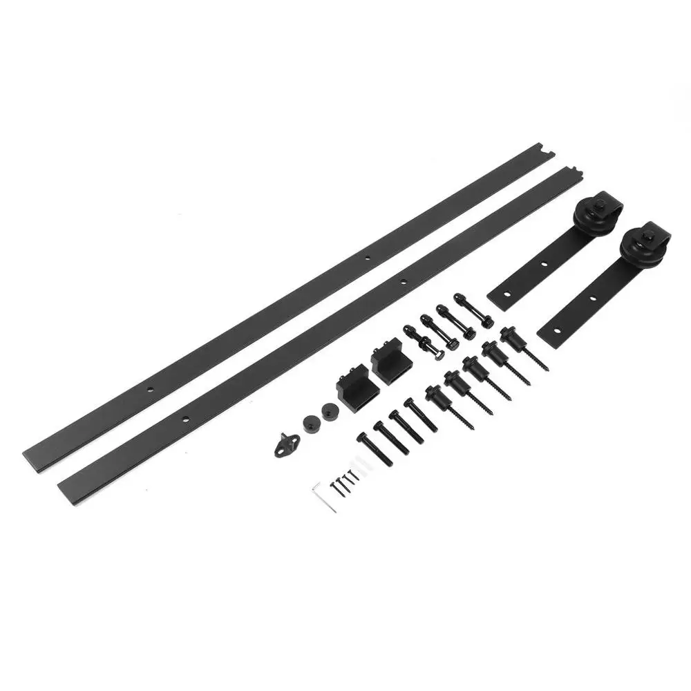 

Home Kitchen Living Room Bedroom Flat Door Rail Sliding Door System Track Wooden Sliding Door Hardware Fitting Set