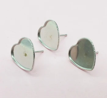 

Wholesale 200PCS 12MM stainless steel, blank Bottom bracket earrings