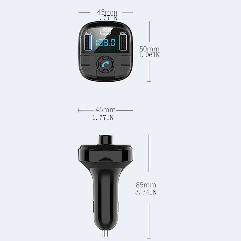 Автомобильный Bluetooth BT29 QC 3,0 беспроводной fm-передатчик MP3 радио адаптер USB зарядное устройство