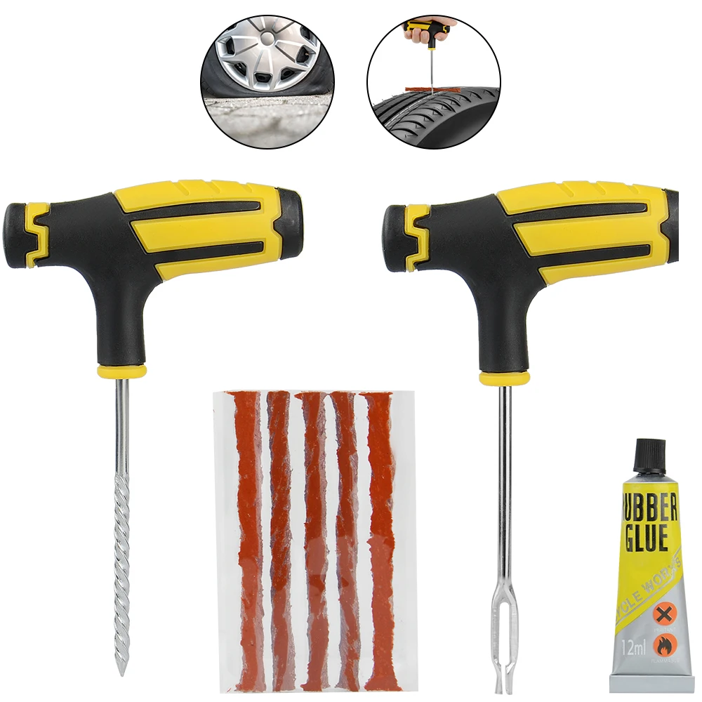 Car Tire Repair Kit Auto Bike Car Tire Tyre Cement Tool Puncture Plug Practical Hand Tools for Car Truck Motorbike Car Tire Repair Kit Auto Bike Car Tire Tyre Cement Tool Puncture Plug Practical Hand Tools for Car Truck Motorbike