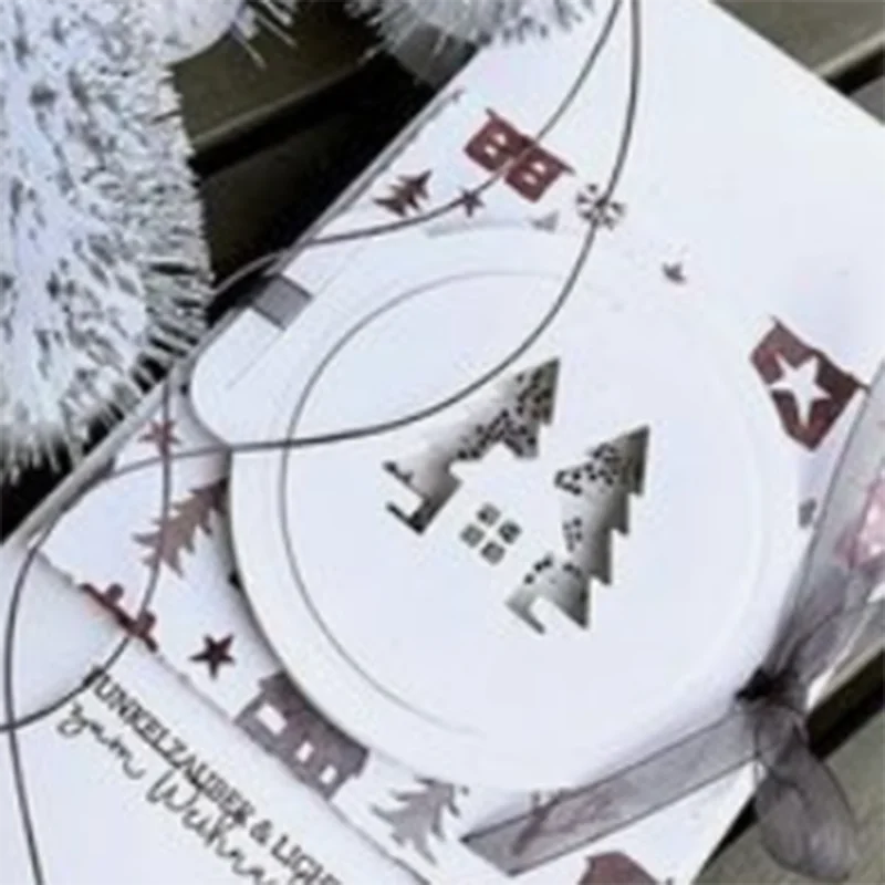 Металлические штампы для вырезания в виде домика на рождественскую елку штамп