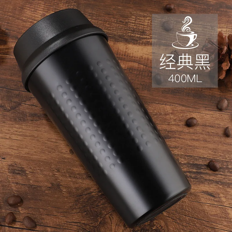 

Top Grade Steel Grain Coffee Insulated Cup Women's Men Stainless Steel Water Cup Portable Cup Students Kettle Coffee Cup